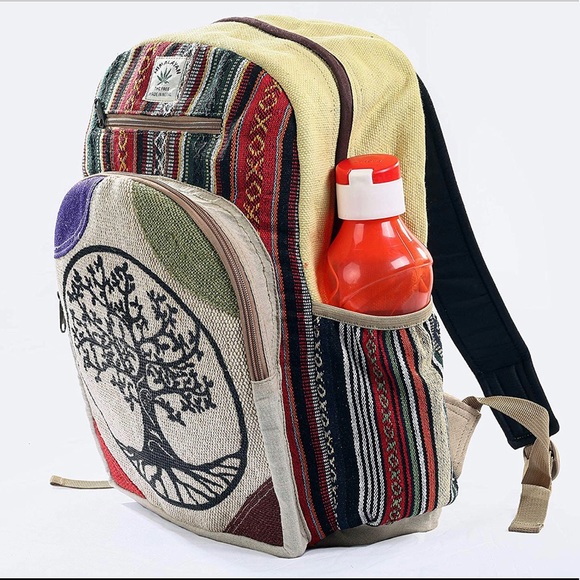 100% Handmade Multi Pocket Hemp Backpack - Picture 5 of 5